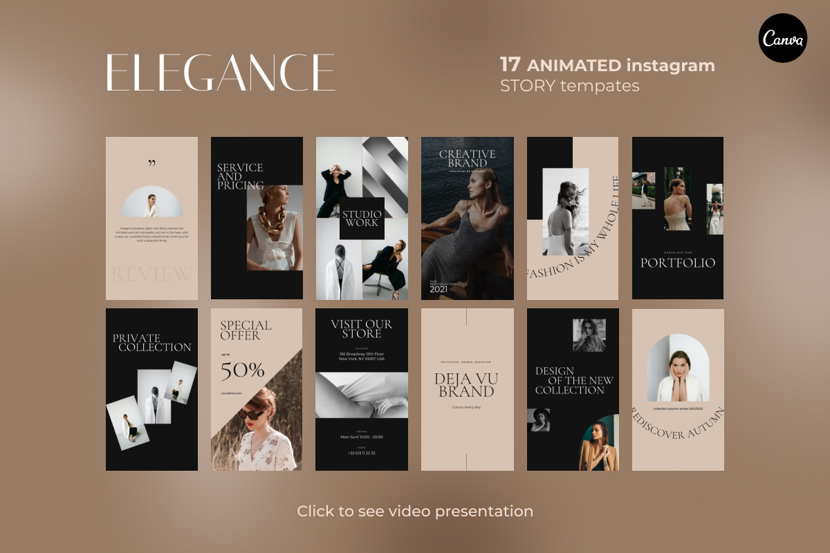 Elegance: Canva Inst story templates, a Social Media Template by Make It Yours Lab. (Photo 2 of 10)