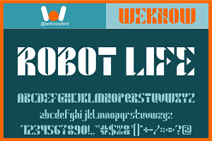 Robot life font, a Sans Serif Font by weknow