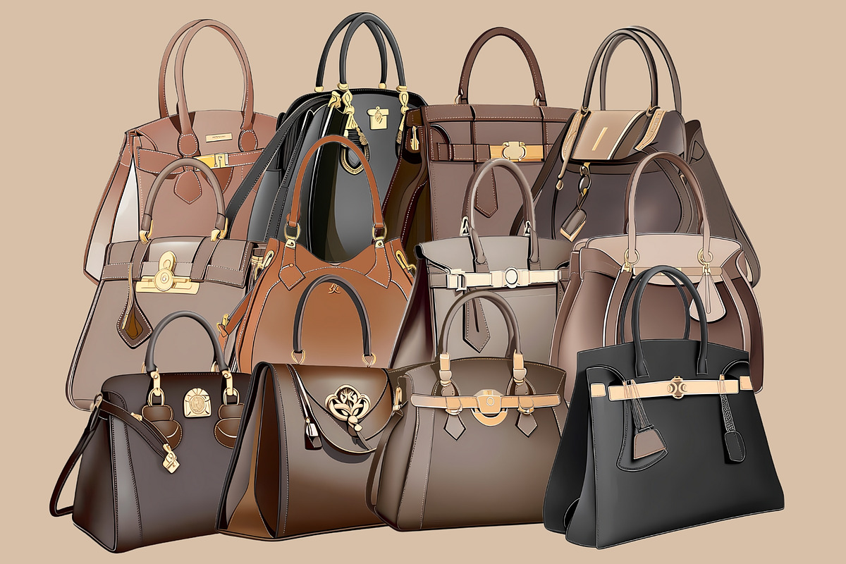 Luxury Handbags Clipart Collection, an Object Illustration by Une Affaire de Filles (Photo 2 of 4)