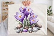 Watercolor Crocuses Flowers ClipArt, an Illustration by designcity5 (Thumbnail 5 of 5)