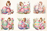 Pastel Easter Clipart, Bunny, Eggs,, an Illustration by DreamArtGraphic (Thumbnail 4 of 4)