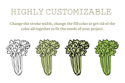20 Handdrawn Vegetable Illustrations, a Food Illustration by Linseed Studio (Thumbnail 2 of 3)