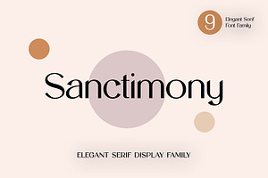 Sanctimony Elegant Serif Font