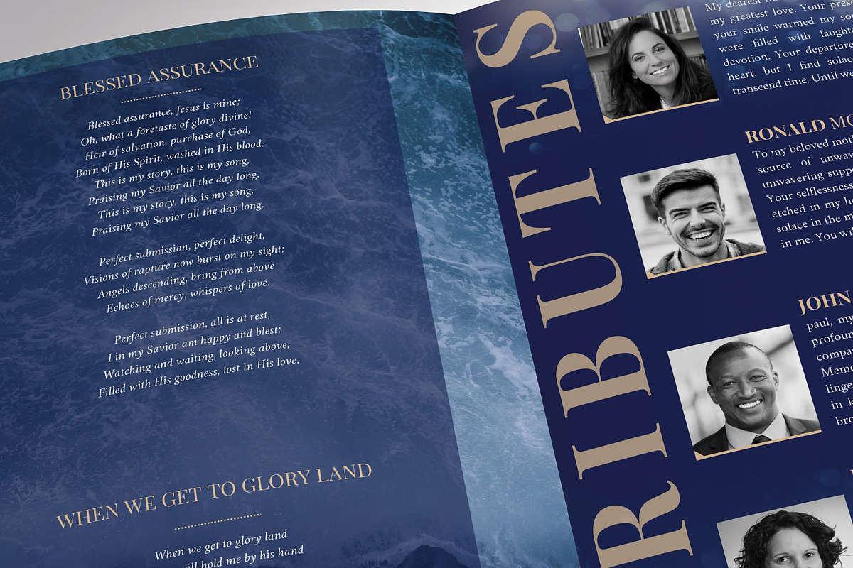 Blue Life Tabloid Funeral Program, a Brochure Template by Godserv Designs (Photo 10 of 11)