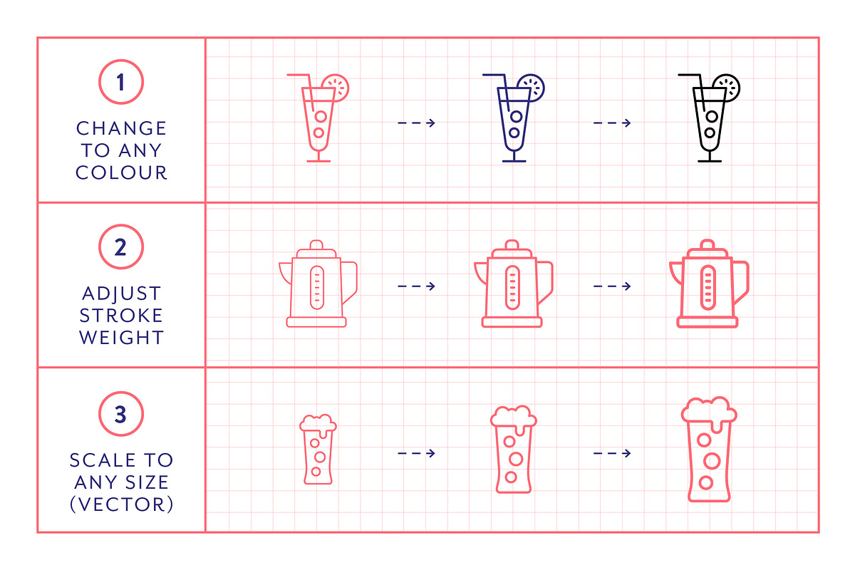Drinks Line Icons, an Outline Icon by Made by Made (Photo 3 of 7)