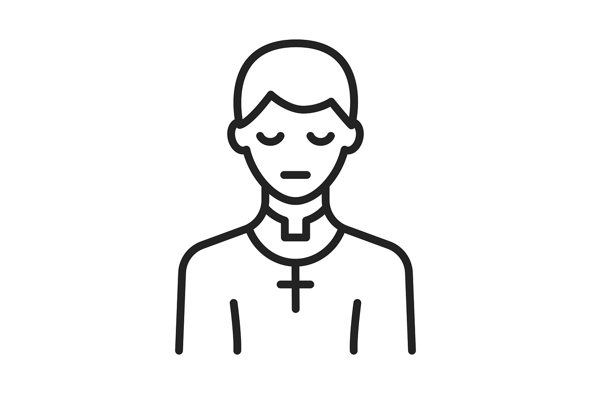 Funeral agency line icon set, an Outline Icon by ElineDesign (Photo 2 of 3)