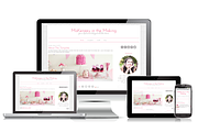 Blogger Template - Pink Grey Chevron, a Templates & Theme by BD Web Studio (Thumbnail 2 of 3)