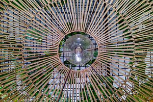 Woven radial lamp pattern with symmetry, an Arts & Entertainment Photo by DanFLCreativo