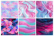 Pink And Blue Abstract Digital Paper, a Texture Illustration by RobertsArt (Thumbnail 5 of 6)