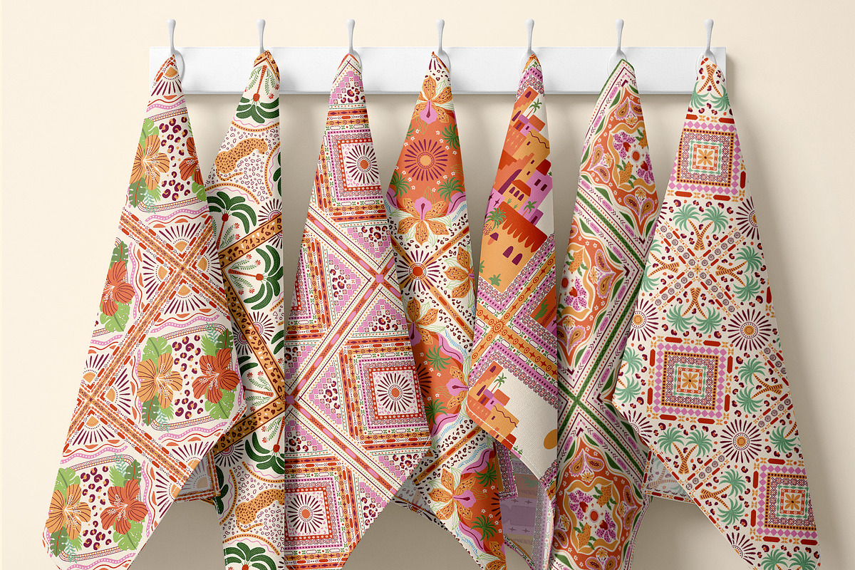 Tropical tile patterns, a Pattern Graphic by Tani Kuzminka (Photo 15 of 27)