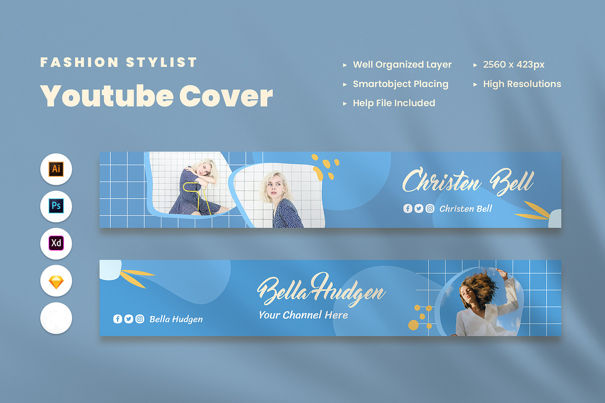 Fashion Stylist Youtube Cover, a Social Media Template by Rahardi Creative (Photo 1 of 4)
