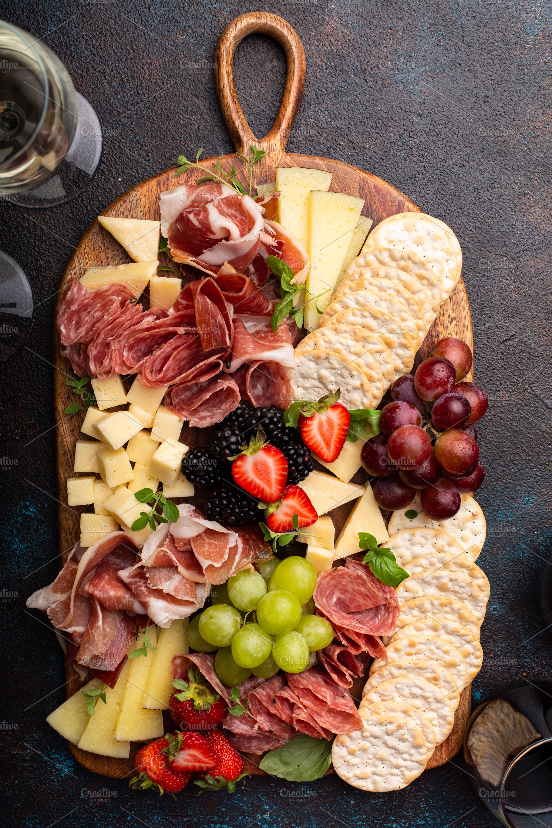 Cheese or charcuterie board, a Food & Drink Photo by farwasser