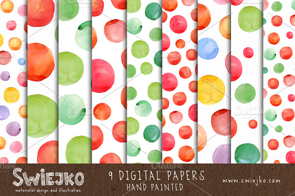 Watercolor Dots Background preview 4