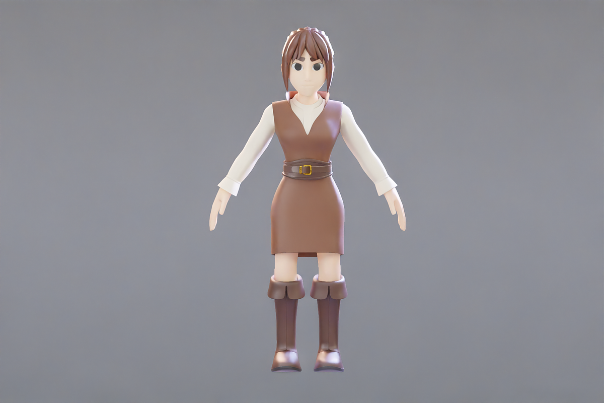 Female Bartender 3D Character, a Characters & Person 3D Model by Dudukbersama (Photo 1 of 2)