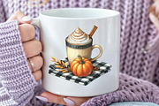 Black Gingham Autumn Clipart, an Illustration by CraftArtStudio (Thumbnail 5 of 6)