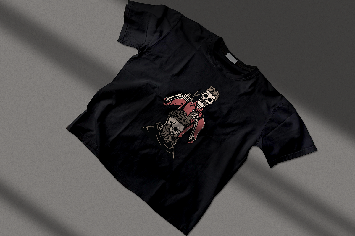 Skeleton Barber, an Object Illustration by nomlimo.com (Photo 2 of 3)