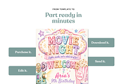 Movie Night Birthday Invitation, an Invitation Template by heynomi (Thumbnail 17 of 19)