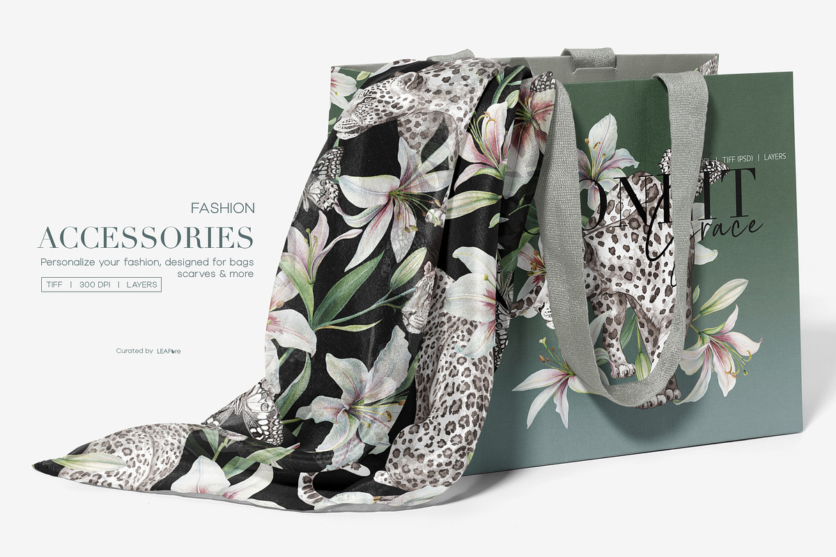 Moonlit Grace | Luxury Patterns, a Pattern Graphic by LEAFure (Photo 7 of 10)