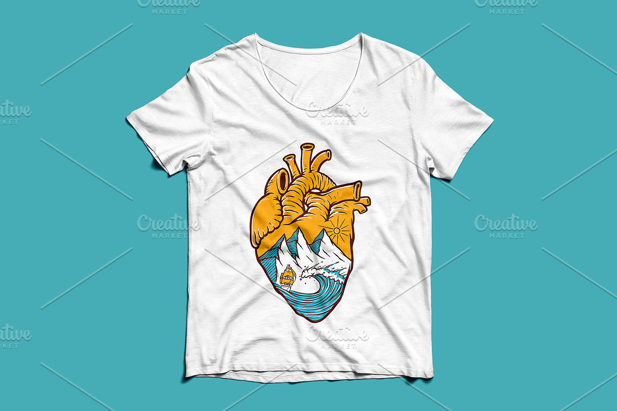 Sailing in my heart illustration, an Object Illustration by gunaonedesign (Photo 3 of 4)