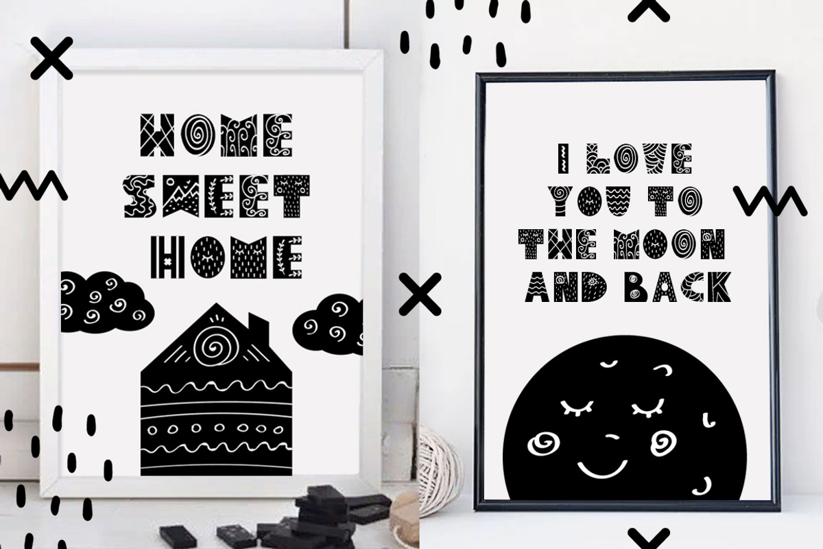 Yeti - Scandinavian font & elements, a Script Font by JuliyArt (Photo 9 of 10)