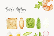 Watercolor Food BUNDLE, a Food Illustration by NiKO (Thumbnail 21 of 25)