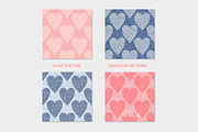 Hearts Denim Seamless Texture, a Pattern Graphic by AllNikArt (Thumbnail 6 of 7)