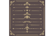Vintage Big Set of Horizonyal Vector, a Decorative Illustration by FineArtStudio (Thumbnail 1 of 3)