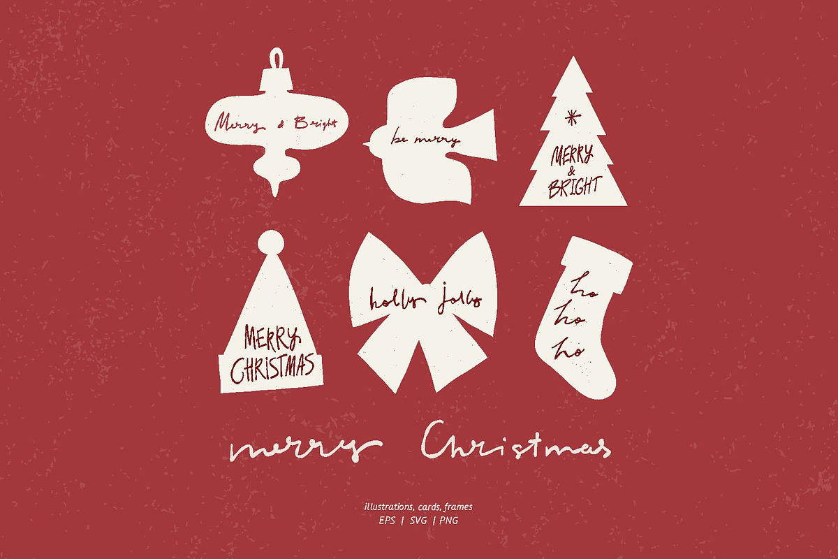 Vintage Christmas Clipart, a Decorative Illustration by Barkova Nadya (Photo 1 of 9)