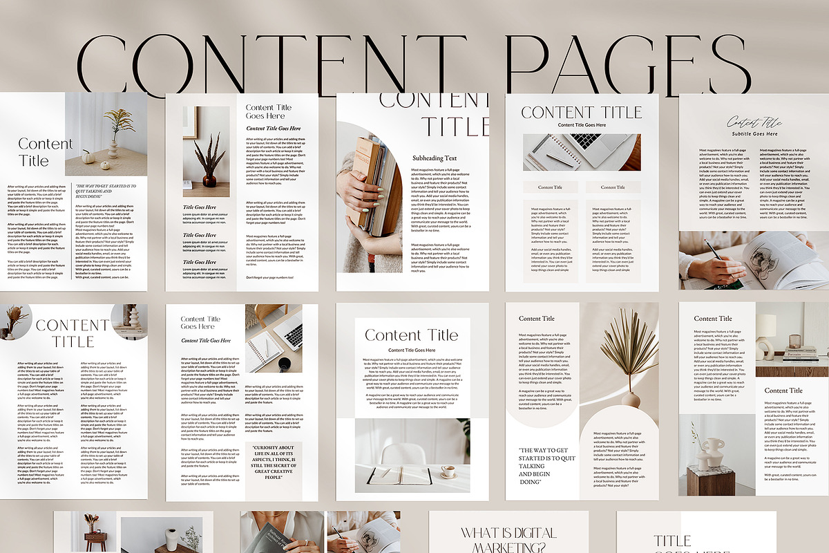 Savanna Workbook Canva Template, a Marketing Template by Amaré Creative (Photo 6 of 10)