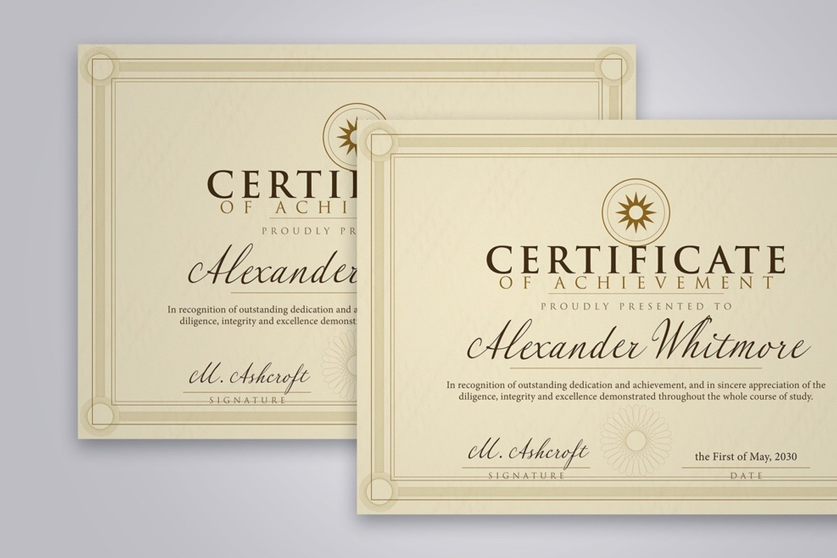 Vintage Parchment Certificate, a Stationery Template by DesignerCandies (Photo 3 of 4)