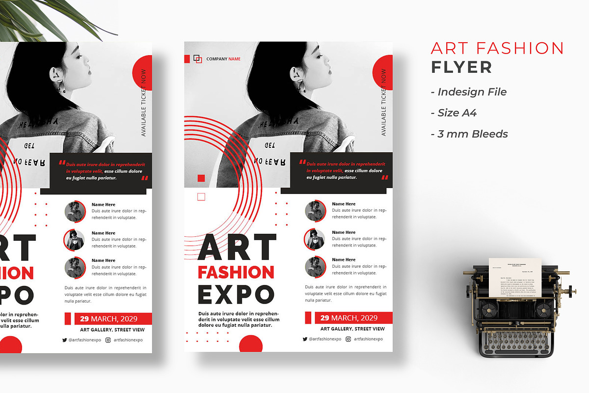 Art Fashion Flyer, a Flyer Template by AQR Studio (Photo 1 of 3)