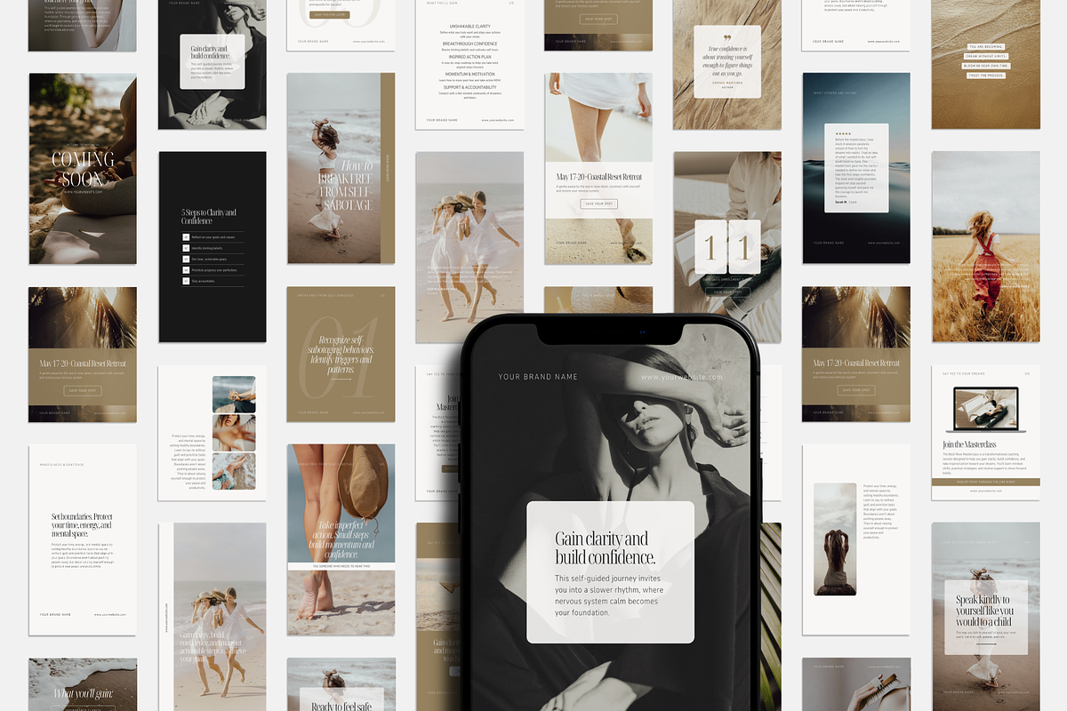 AURELLE Canva Template Bundle, a Marketing Template by DESIGN BY nube (Photo 2 of 20)