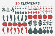 Vegetables & Fruits Patterns, a Pattern Graphic by 2DFUNS (Thumbnail 2 of 15)