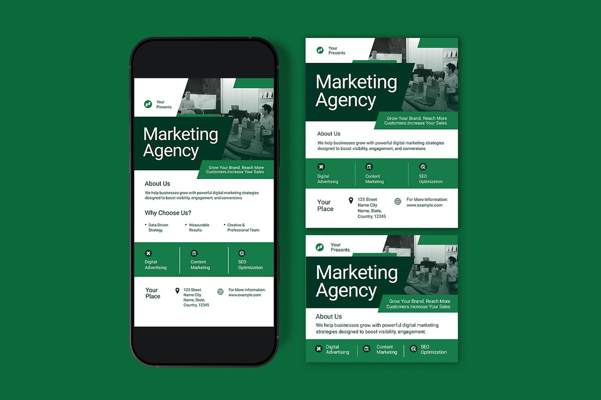 Marketing Agency Flyer, a Flyer Template by graphicook (Photo 3 of 3)