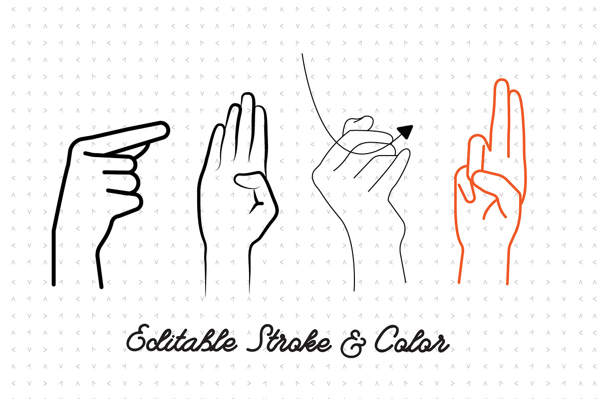 26 Letters 10 Numbers Sign Language, an Education Illustration by pkahraman (Photo 2 of 4)