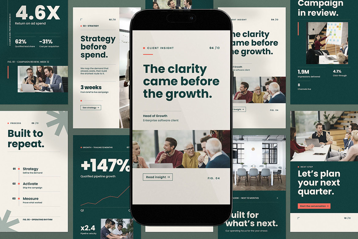 Minimal Business Report Instagram, a Social Media Template by Pitchlook.Studio (Photo 3 of 3)