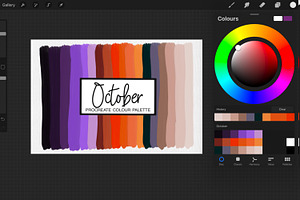 October Procreate Color Palette