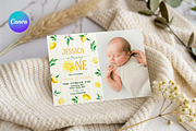 Lemon 1st Birthday Photo Invite, an Invitation Template by Digital_Mind (Thumbnail 1 of 3)