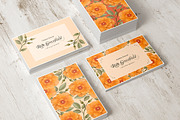 Peach Wild Rose PSD Business Card, a Business Card Template by Digital Space (Thumbnail 5 of 5)