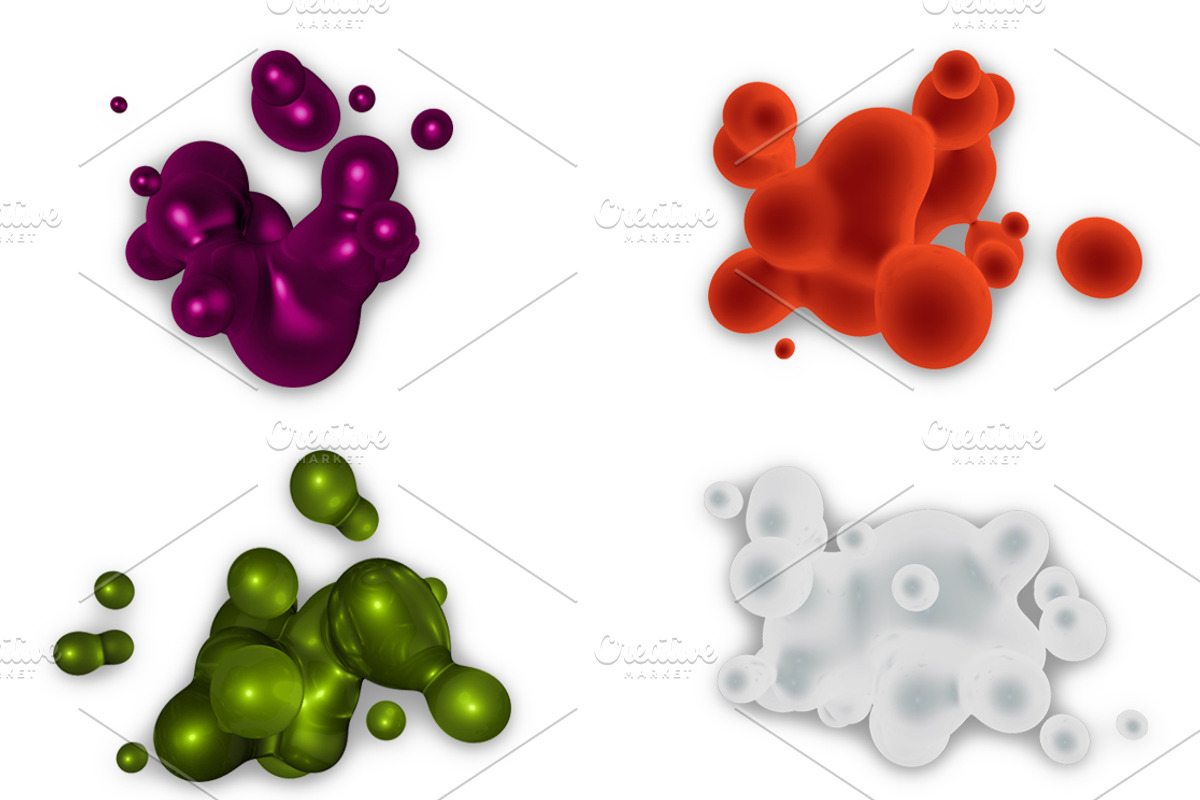 3d metaballs: color drops, an Object Graphic by ghost friend's shop (Photo 2 of 2)