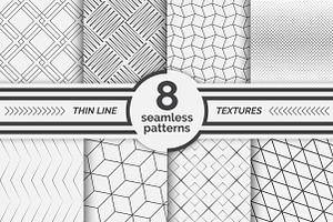 Modern linear seamless patterns