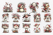 Whimsical Spring Animals Clipart, an Animal Illustration by Libby Wishes (Thumbnail 2 of 3)