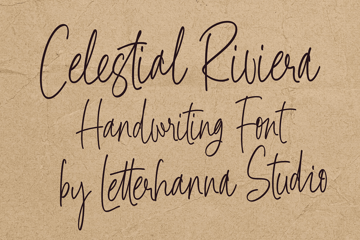 Celestial Riviera Handwriting Font, a Handwritten Font by Letterhanna Studio (Photo 10 of 10)