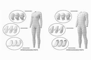 Female And Male Base Mesh BUNDLE