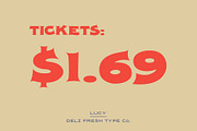Lucy: A Circus Poster Font, a Serif Font by DeliFreshTypeCo. (Thumbnail 5 of 5)