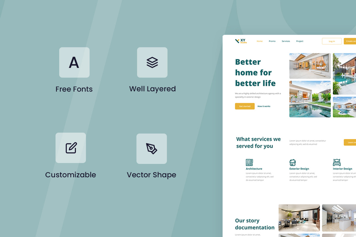 Architecture Web Design, a Wireframe Template by INSPR STD (Photo 3 of 6)