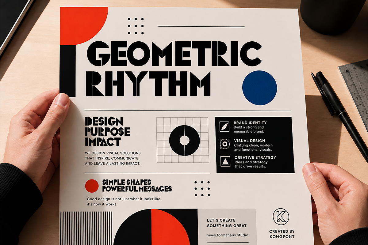Forma Haus - Bold Geometric Display, a Sans Serif Font by overlaytemplates (Photo 4 of 5)