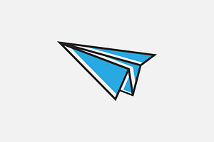 Paper Plane Logo Template