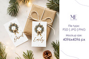 Elegant Holiday Gift Tag Mock up, a Mockup by Mie Mockup Studio (Thumbnail 4 of 7)