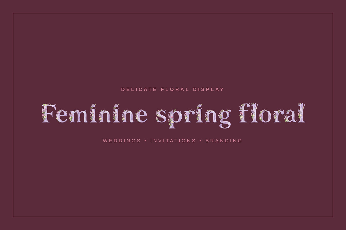 Feminine Spring Floral Display, a Sans Serif Font by Gookkis Studio (Photo 1 of 13)